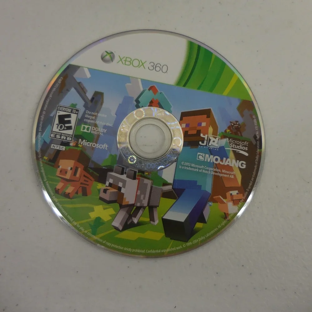 Minecraft Xbox 360 Edition Microsoft Mojang Sandbox Video Game Disc & Case